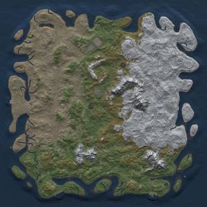 Thumbnail Rust Map: Procedural Map, Size: 6000, Seed: 731778578, 19 Monuments
