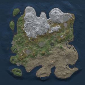 Thumbnail Rust Map: Procedural Map, Size: 3500, Seed: 1405825898, 15 Monuments