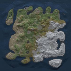 Thumbnail Rust Map: Procedural Map, Size: 3500, Seed: 1432704460, 17 Monuments