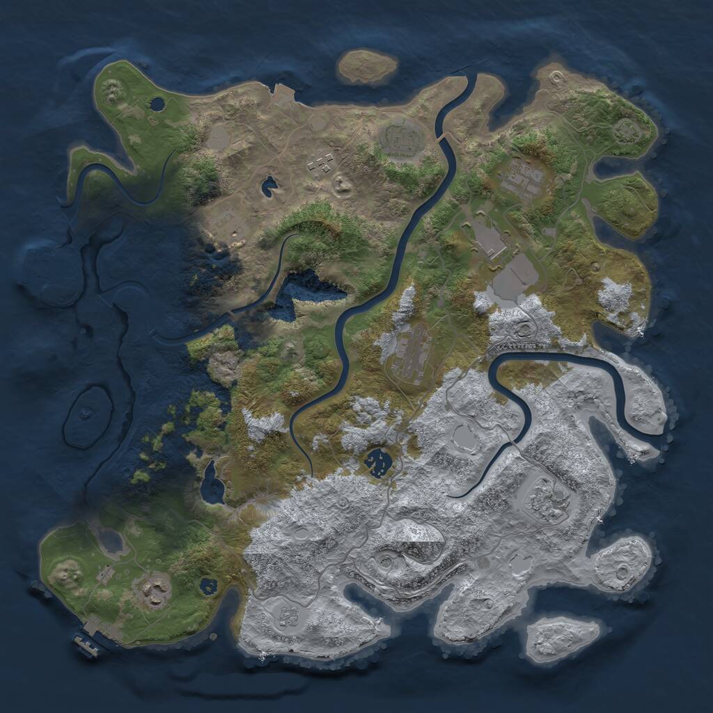 Rust Map: Procedural Map, Size: 4000, Seed: 1579193959, 15 Monuments