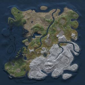 Thumbnail Rust Map: Procedural Map, Size: 4000, Seed: 1579193959, 15 Monuments