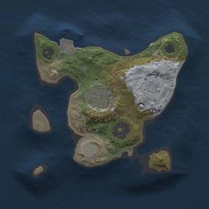 Thumbnail Rust Map: Procedural Map, Size: 1800, Seed: 1235, 5 Monuments