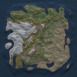 Thumbnail Rust Map: Procedural Map, Size: 4100, Seed: 100998, 19 Monuments