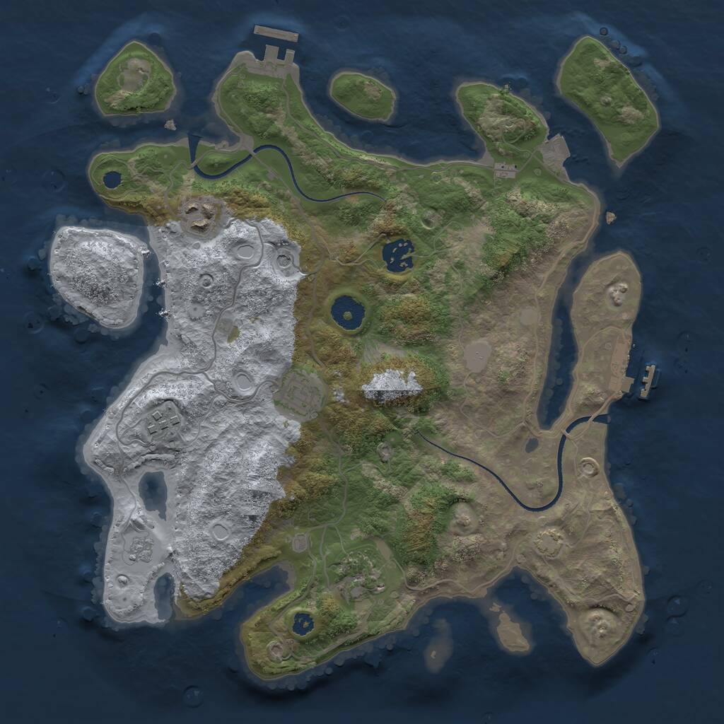 Rust Map: Procedural Map, Size: 3300, Seed: 782, 11 Monuments