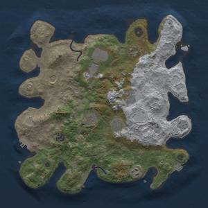 Thumbnail Rust Map: Procedural Map, Size: 3500, Seed: 57514, 17 Monuments
