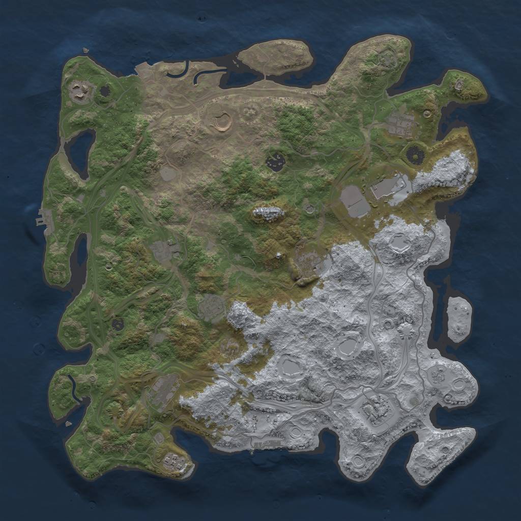 Rust Map: Procedural Map, Size: 4250, Seed: 1541654207, 19 Monuments