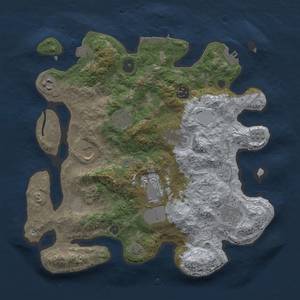 Thumbnail Rust Map: Procedural Map, Size: 3500, Seed: 1235132, 16 Monuments