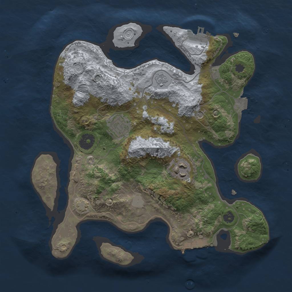 Rust Map: Procedural Map, Size: 2800, Seed: 562164, 10 Monuments