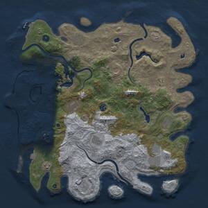 Thumbnail Rust Map: Procedural Map, Size: 4500, Seed: 523563561, 17 Monuments