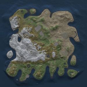 Thumbnail Rust Map: Procedural Map, Size: 3500, Seed: 76053627, 16 Monuments