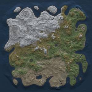 Thumbnail Rust Map: Procedural Map, Size: 4500, Seed: 1115554683, 19 Monuments