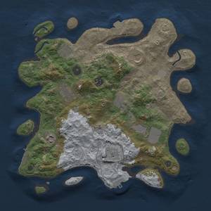 Thumbnail Rust Map: Procedural Map, Size: 3500, Seed: 1540242408, 16 Monuments