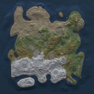 Thumbnail Rust Map: Procedural Map, Size: 3500, Seed: 1558474644, 17 Monuments