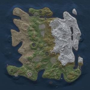 Thumbnail Rust Map: Procedural Map, Size: 3500, Seed: 365549922, 17 Monuments