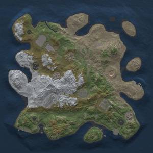 Thumbnail Rust Map: Procedural Map, Size: 3500, Seed: 547372569, 17 Monuments