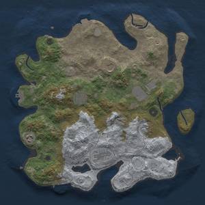 Thumbnail Rust Map: Procedural Map, Size: 3500, Seed: 123145, 15 Monuments