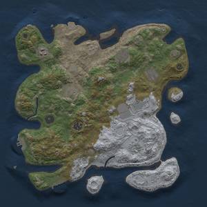 Thumbnail Rust Map: Procedural Map, Size: 3500, Seed: 867019858, 16 Monuments