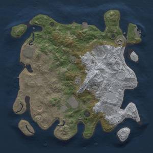 Thumbnail Rust Map: Procedural Map, Size: 3500, Seed: 27000007, 15 Monuments