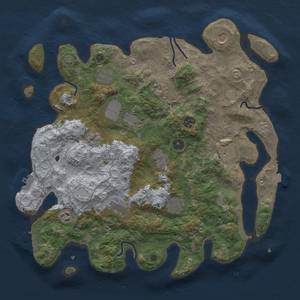 Thumbnail Rust Map: Procedural Map, Size: 4000, Seed: 1250314285, 19 Monuments