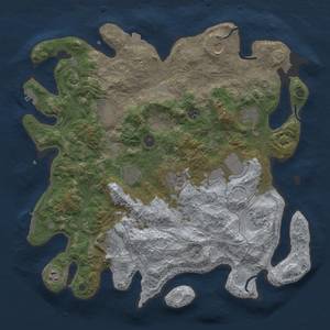 Thumbnail Rust Map: Procedural Map, Size: 4300, Seed: 62345, 19 Monuments