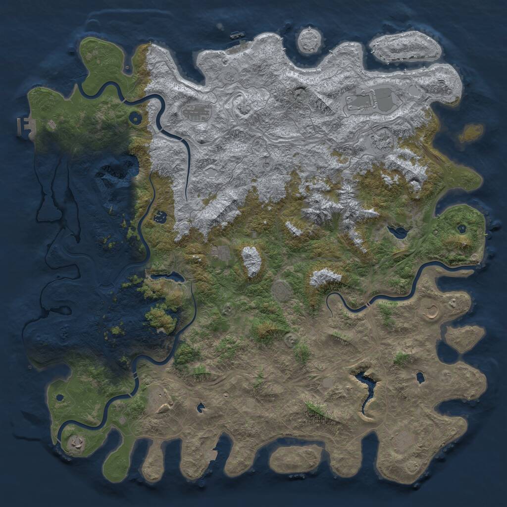Rust Map: Procedural Map, Size: 5792, Seed: 14160, 17 Monuments