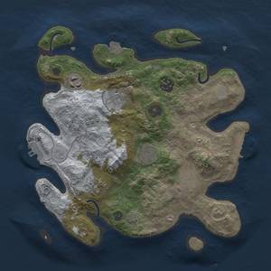 Thumbnail Rust Map: Procedural Map, Size: 3000, Seed: 780011100, 15 Monuments