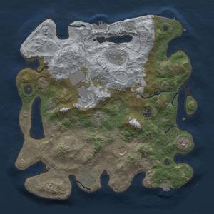 Thumbnail Rust Map: Procedural Map, Size: 3500, Seed: 1316633009, 15 Monuments