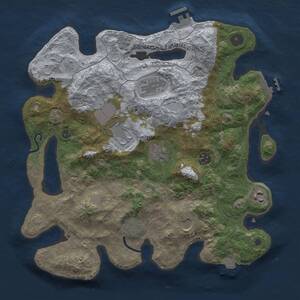 Thumbnail Rust Map: Procedural Map, Size: 3500, Seed: 1316633009, 14 Monuments