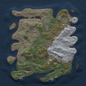 Thumbnail Rust Map: Procedural Map, Size: 3500, Seed: 385986611, 16 Monuments