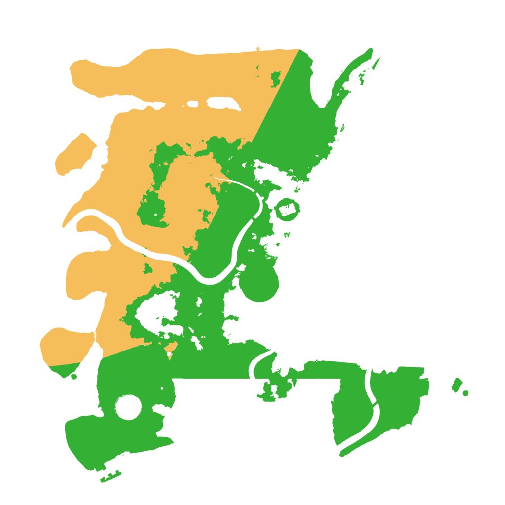 Biome Rust Map: Procedural Map, Size: 3500, Seed: 385986611