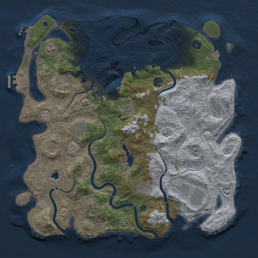 Rust Map: Procedural Map, Size: 4250, Seed: 1776393568, 17 Monuments