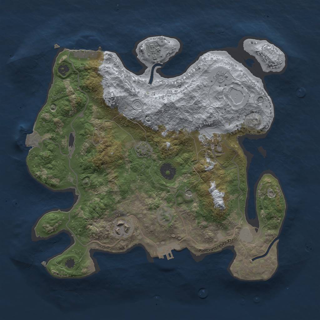Rust Map: Procedural Map, Size: 3000, Seed: 52282, 11 Monuments