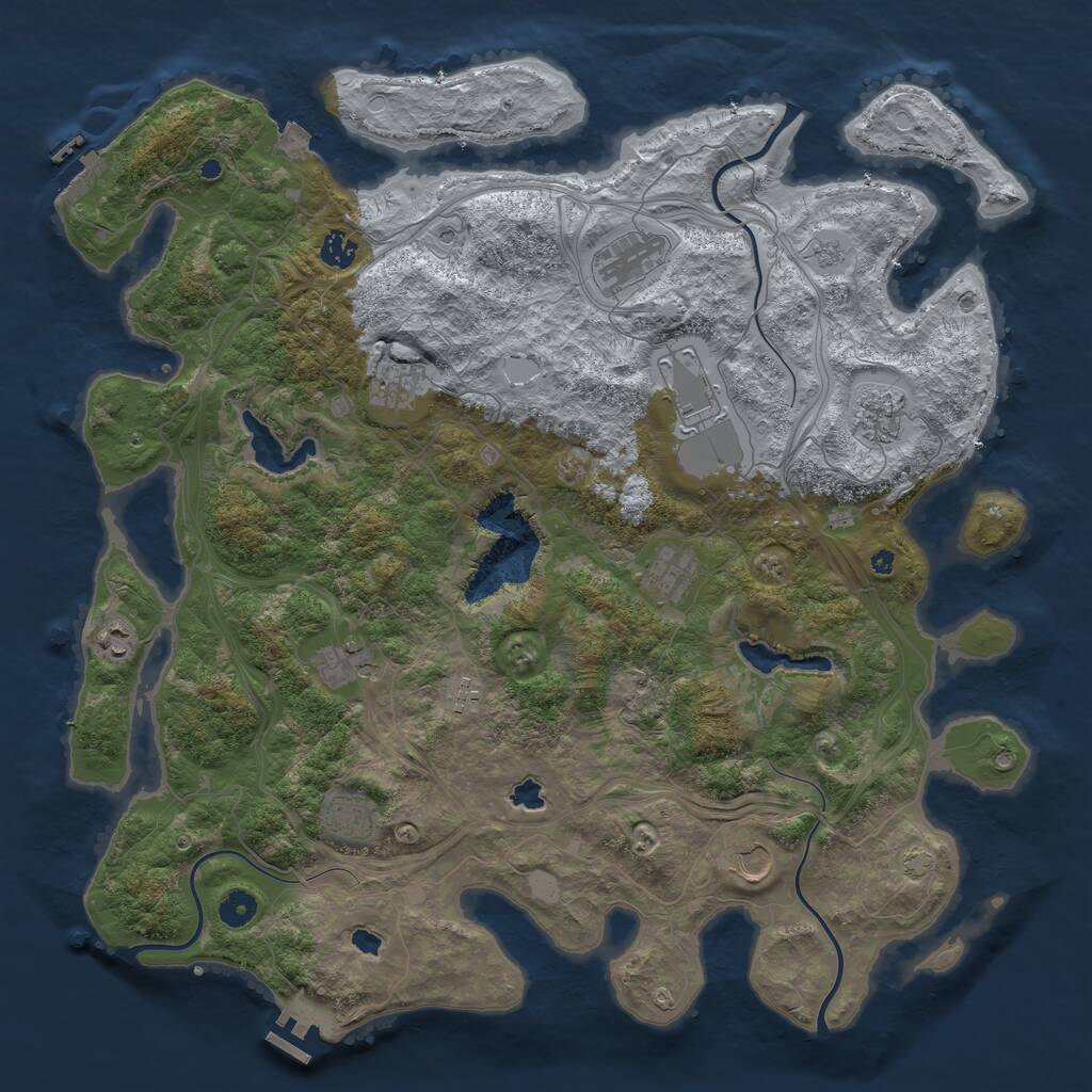 Rust Map: Procedural Map, Size: 4500, Seed: 20240406, 17 Monuments