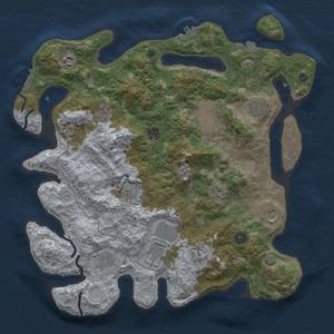 Thumbnail Rust Map: Procedural Map, Size: 4000, Seed: 3163287, 19 Monuments