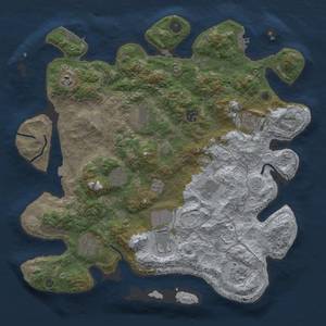 Thumbnail Rust Map: Procedural Map, Size: 4000, Seed: 1335699302, 18 Monuments