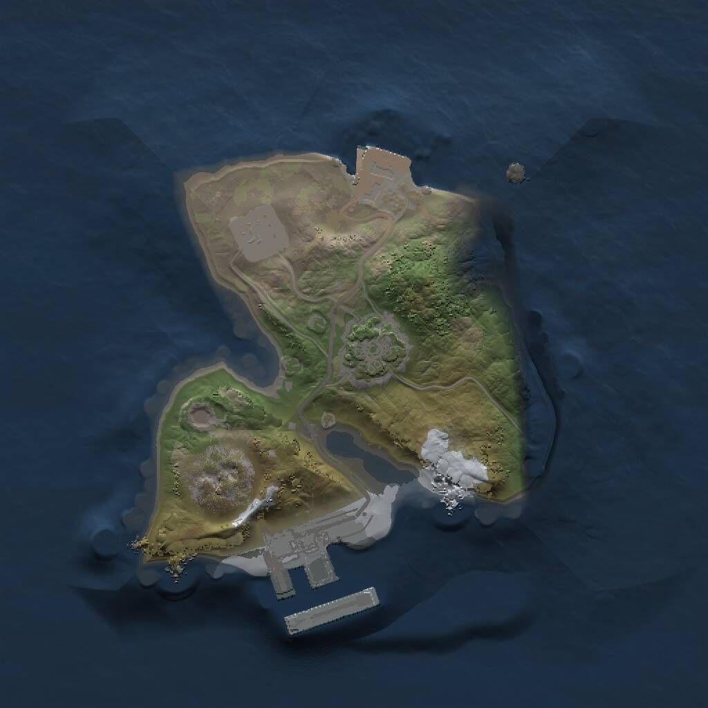 Rust Map: Procedural Map, Size: 1500, Seed: 1059790948, 3 Monuments