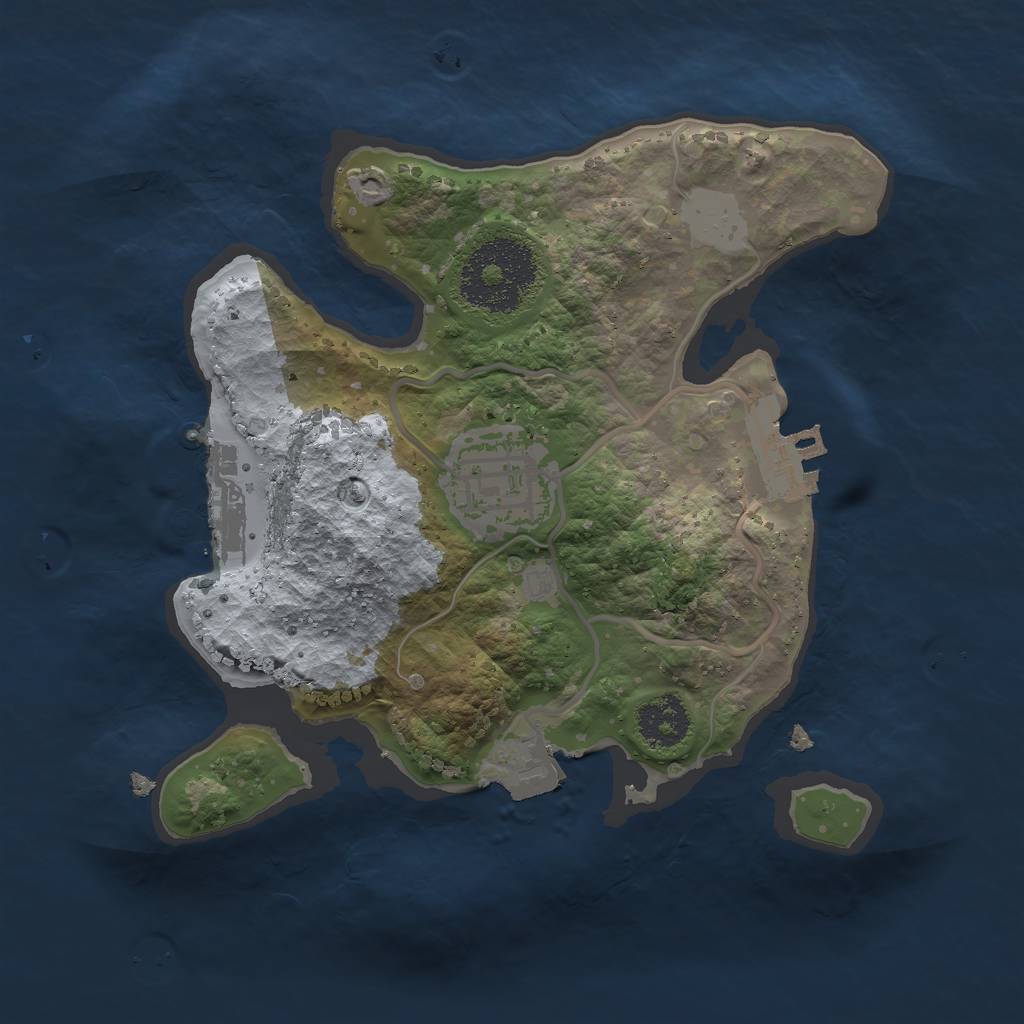 Rust Map: Procedural Map, Size: 2079, Seed: 2146, 6 Monuments
