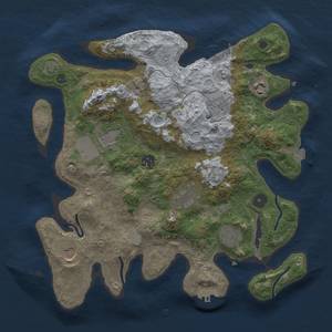 Thumbnail Rust Map: Procedural Map, Size: 3500, Seed: 499015662, 15 Monuments