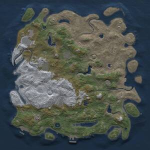 Thumbnail Rust Map: Procedural Map, Size: 4500, Seed: 4042024, 14 Monuments