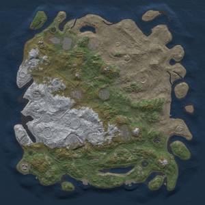 Thumbnail Rust Map: Procedural Map, Size: 4500, Seed: 4042024, 19 Monuments