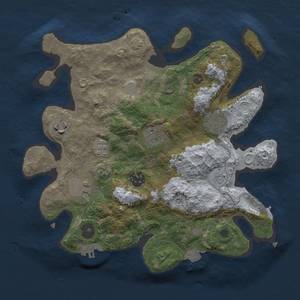 Thumbnail Rust Map: Procedural Map, Size: 3000, Seed: 1995861025, 14 Monuments