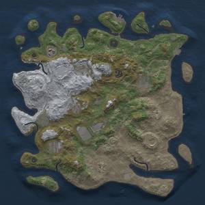 Thumbnail Rust Map: Procedural Map, Size: 3850, Seed: 38598638, 19 Monuments