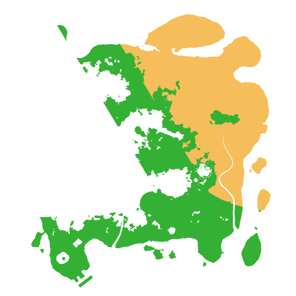 Biome Rust Map: Procedural Map, Size: 3700, Seed: 4819093