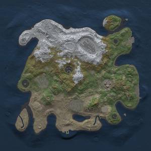 Thumbnail Rust Map: Procedural Map, Size: 3000, Seed: 1516104175, 12 Monuments