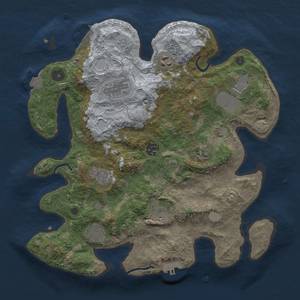 Thumbnail Rust Map: Procedural Map, Size: 3500, Seed: 1295894087, 16 Monuments