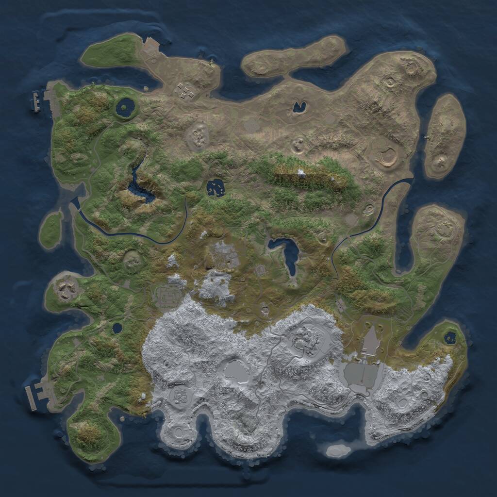 Rust Map: Procedural Map, Size: 4000, Seed: 1516583137, 14 Monuments
