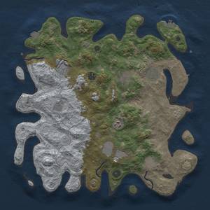 Thumbnail Rust Map: Procedural Map, Size: 4000, Seed: 931012158, 17 Monuments