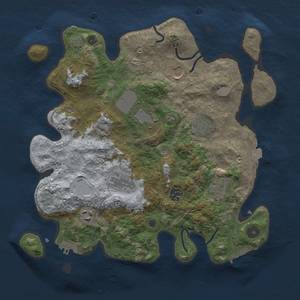 Thumbnail Rust Map: Procedural Map, Size: 3500, Seed: 1662004868, 16 Monuments