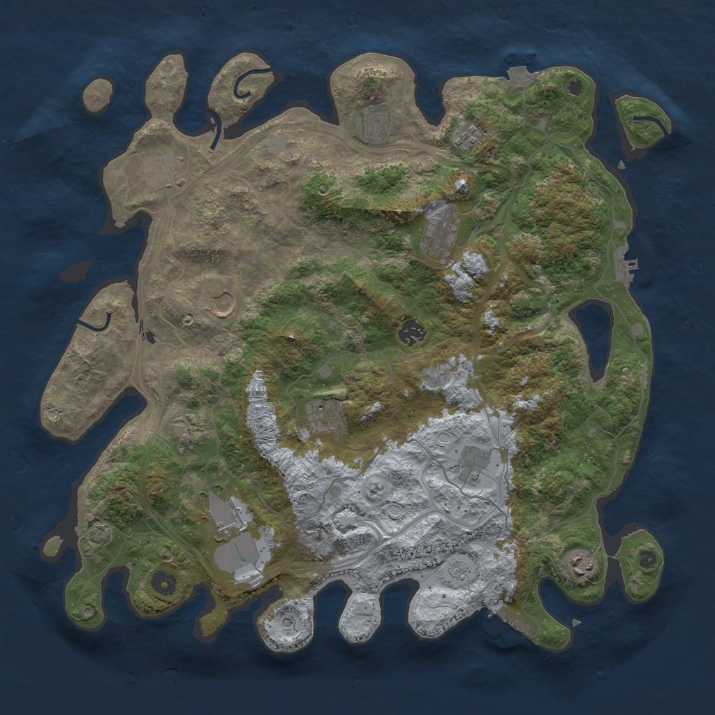 Rust Map: Procedural Map, Size: 4250, Seed: 325904009, 19 Monuments