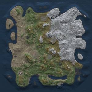 Thumbnail Rust Map: Procedural Map, Size: 4000, Seed: 592385174, 19 Monuments